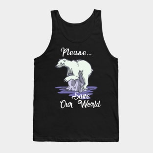 Earth Day T Shirt Polar Bear Environment Save Arctic Bears Tank Top